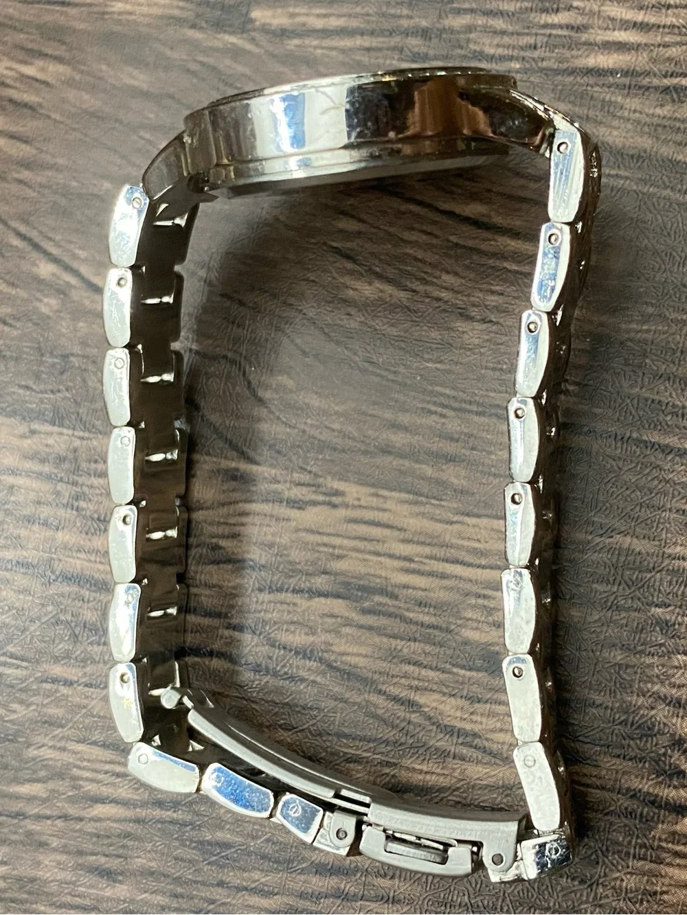 Ladies Bling Watch Mother of Pearl Dial silver tone working